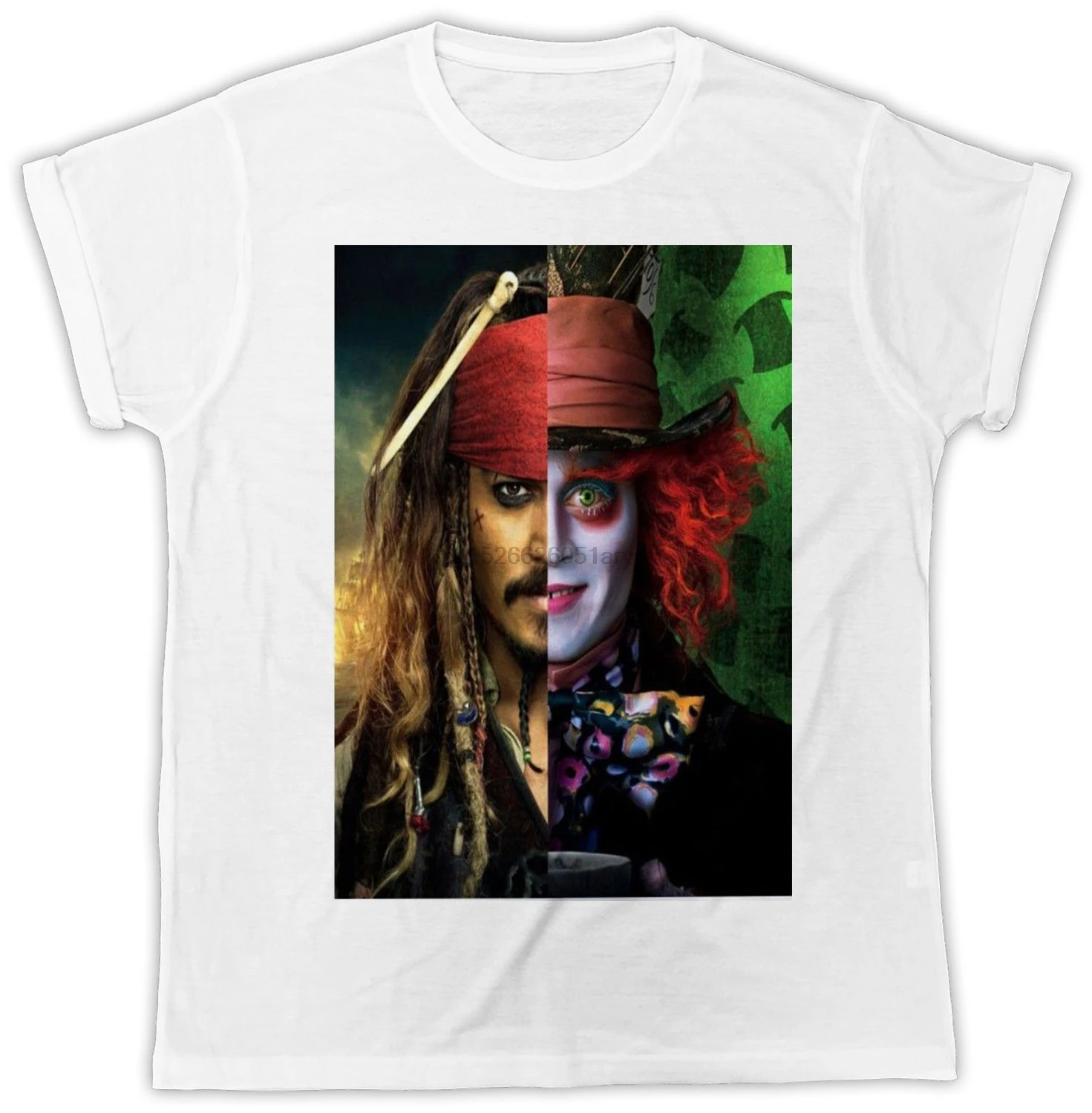 JOHNNY DEPP JACK SPARROW MAD HATTER идеальный подарок ретро унисекс модная футболка 2859 100% хлопок