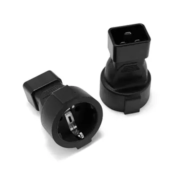 

Power Plug Adapter IEC C20 Plug to Schuko CEE7/7 Female Power Adapter Female PDU UPS IEC320 EU Plug Adapter Socket