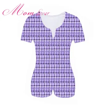 

2020 Summer Women'S Designer Onesie Pajama Shorts Purple Checkered Jumpsuit Women Wholesale Plus Size Women'S Sexy One-Piece