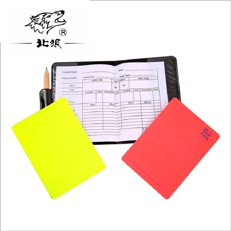 Высококачественные большие футбольные красные и желтые карты с кожаным чехол