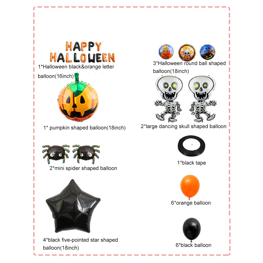 Набор воздушных шаров Hallo-ween, латексные воздушные шары для праздника, торжества, вечерние принадлежности, украшение для детей с милым забавным животным декором