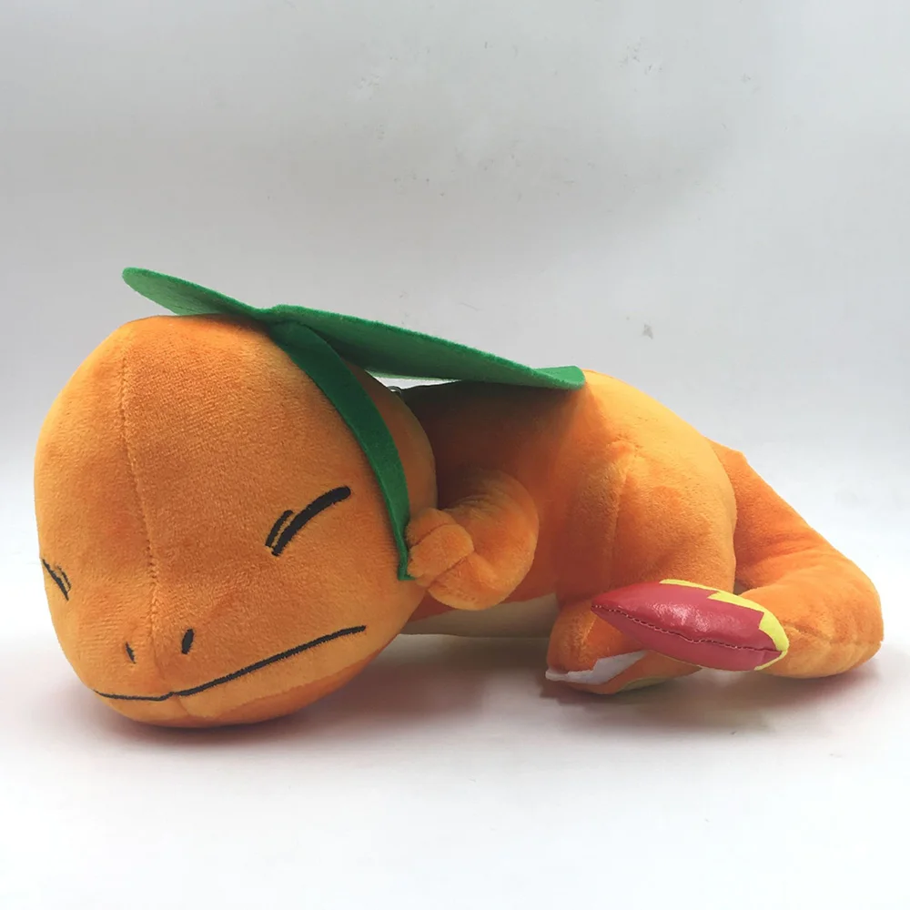 Takara Tomy Doll Plush Pokemon Anime Charmander Crouching Sleeping Stuffed Toy Pocket Monster Christmas Gifts for Children