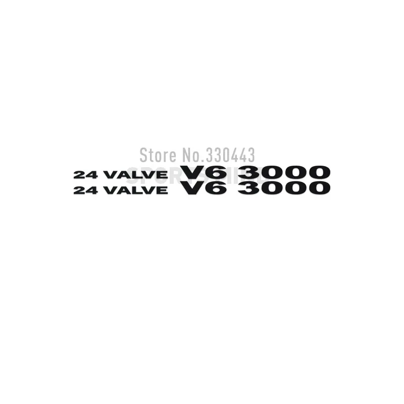 3 пары 24 клапана V6 3000 виниловый автомобильный Стайлинг для Mitsubishi Pajero Sport Shogun Montero аксессуары наклейка на автомобиль автомобили - Название цвета: black