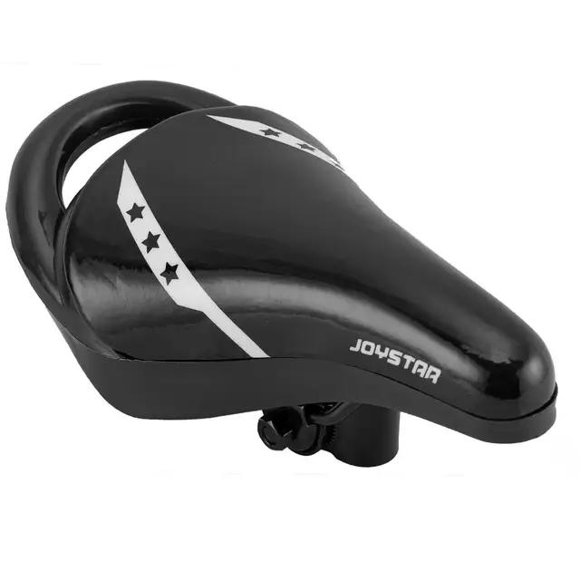 Shock Absorption Bicycle Saddle Steel Rail Hollow Breathable Gel Cycling Seat Soft Cushion Road Silicone Kids Bike Accessary Black