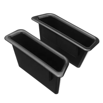 

Black Front Row Door Side Storage Box Handle Pocket Armrest Phone Container Compatible With Ford Mustang 2015 2016 2017 2018 201