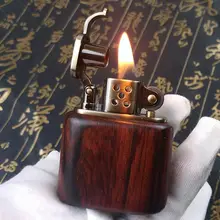 

Zorro Vintage Wooden Kerosene Flint Lighter Refillable Torches Cigarette Lighters Smoking Accessories Gadgets for Men No Box