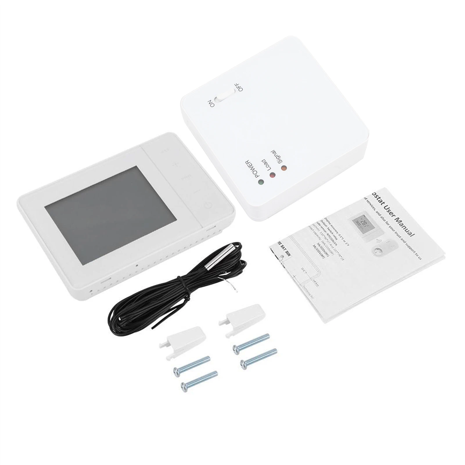 Termostato Inalámbrico termostato inalámbrico programable Pantalla LCD Digital Controlador de Temperatura Ambiente (Sin WiFi) Black