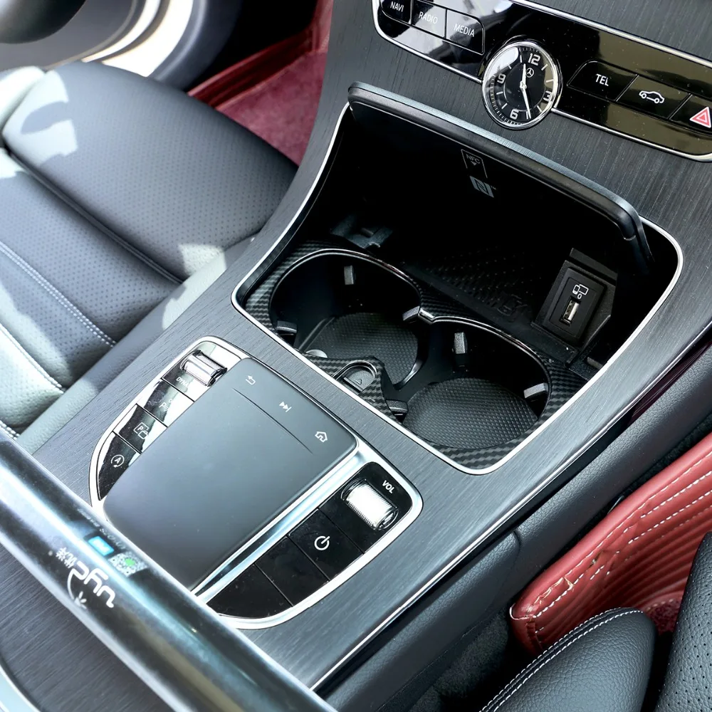 ABS Стиль подстаканник крышка рамка отделка для Mercedes Benz GLC C Class W205 C180 E Class W213 E200l E300