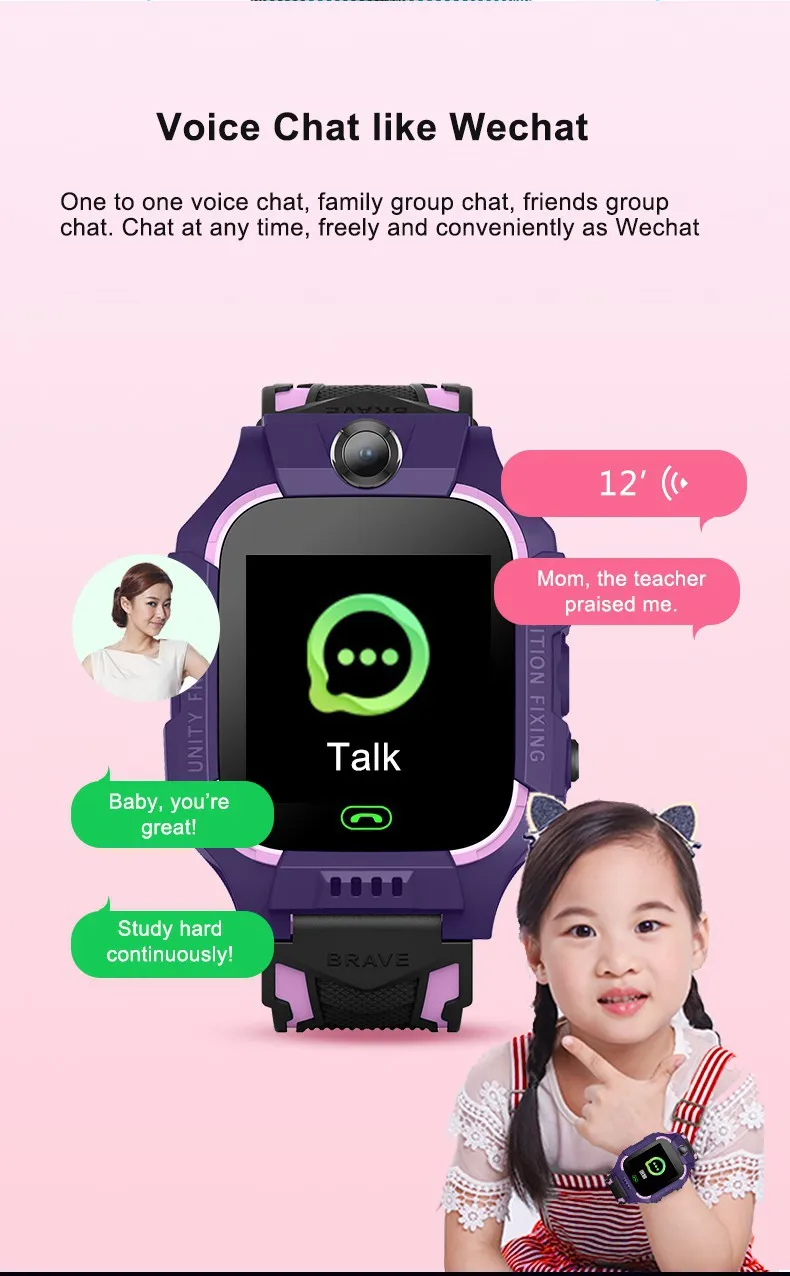 Smart call Watch Children's Telephone Watches SOS Positioning Voice-Chat Remote Monitor Photograph Depth Waterproof Game Clock
