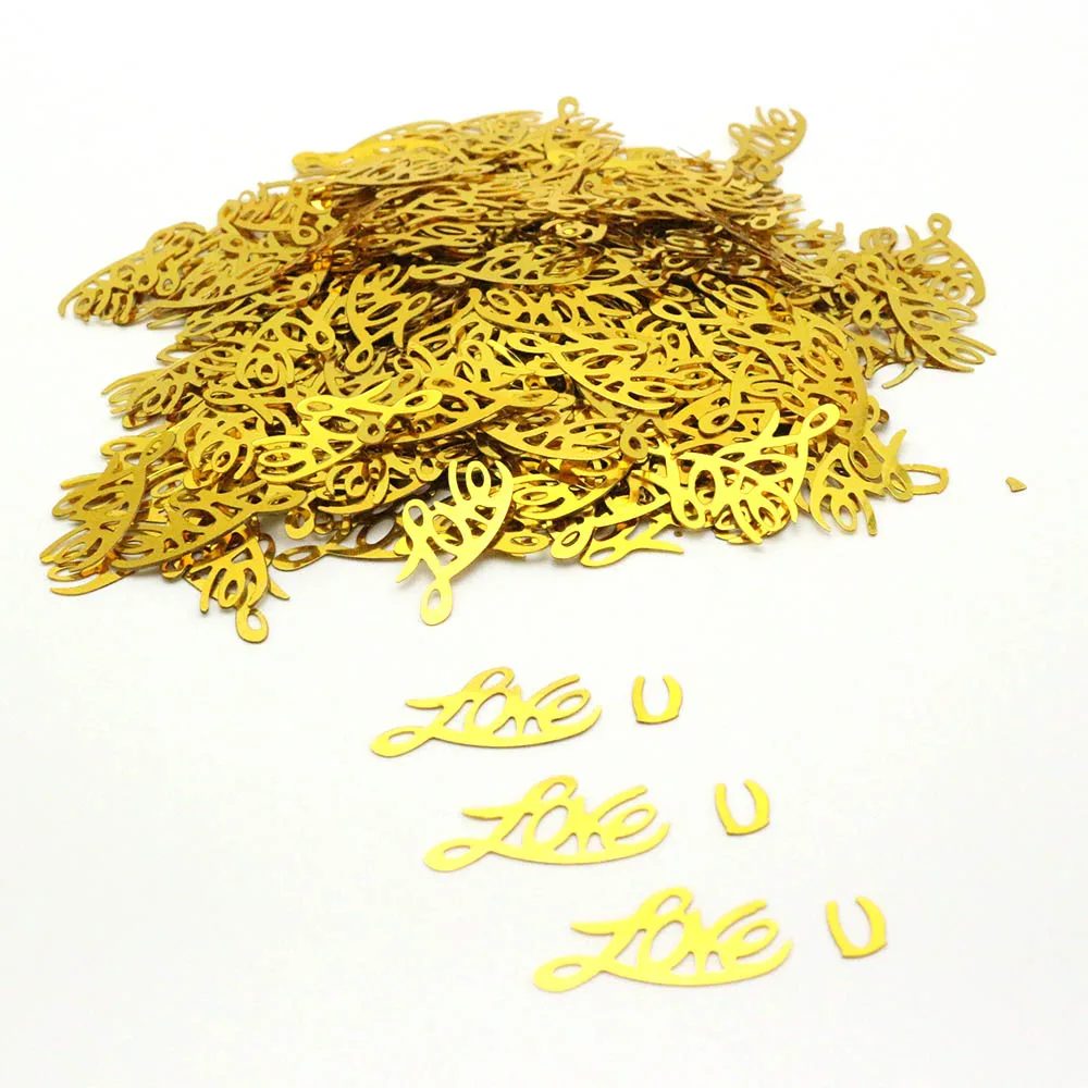 350pc gold Confetti 50 шт./пакет розовый мини с принтом «сердце», «Любовь шарики прокладки пены Slime Подарочная коробка пушистый Slime наполнитель шлама глина Свадебная Упаковка коробки цветка наполнитель - Цвет: 350pc gold Confetti