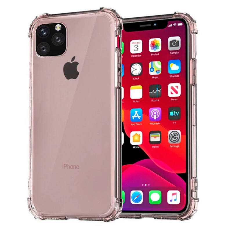Сверхмощный защитный чехол для iPhone 11 Pro Max X XS Max Four Corner усиленный силиконовый прозрачный чехол для iPhone XR 6 6S 7 8 Plus