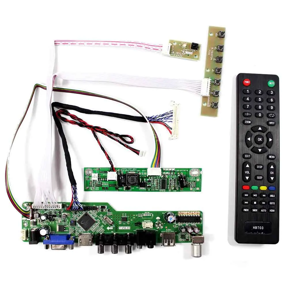 Latumab Driver Board for M185XW01 V6  M185XW01 V7  M185XW01 V3 18.5 Screen Display TV+HDMI+VGA+USB 1366×768 Controller Board (2)