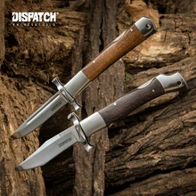 Couteau de poche pliant, lame de miroir, manche en bois pour l'extérieur, Camping, chasse, outil tactique de survie EDC
