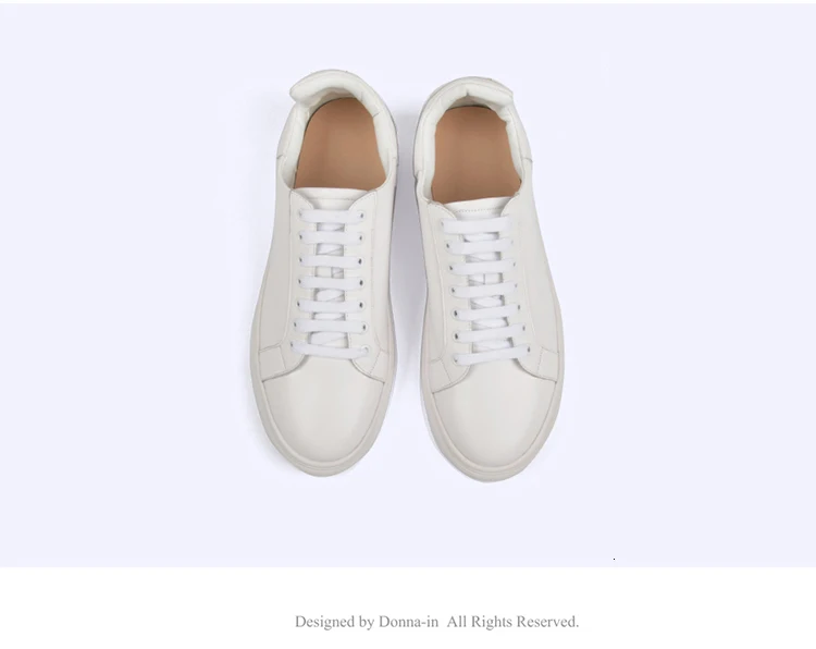 Donna-in/обувь на плоской подошве; женские кроссовки; цвет белый, серебристый; натуральная кожа; низкий каблук; шнуровка; круглый носок; повседневная женская обувь высокого качества
