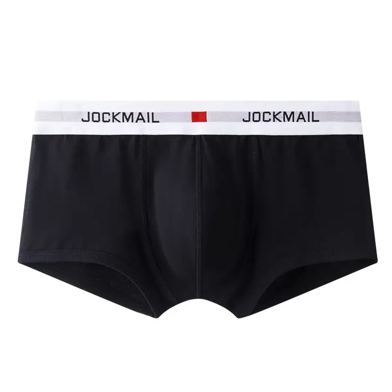 Jockmail New Sexy Underwear Men Boxer Brand Hot Men Underwear Breathable Low Waist Cotton Mens Penis Boxers Calzoncillo Hombre cotton boxers