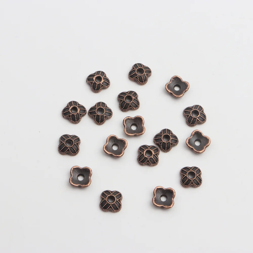 100Pcs 7x 2,2mm Clover Kreuz FlowerSparer Lose Ende Perlen Kappen für Schmuck Finden Diy Zubehör Komponenten Großhandel – Detail 4