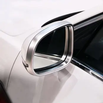 

For Jaguar XF X250 X260 2009-2018 ABS Chrome Exterior Side Door Mirror Sun Rain Guard Cover Frame Trim 2PCS Car Accessories