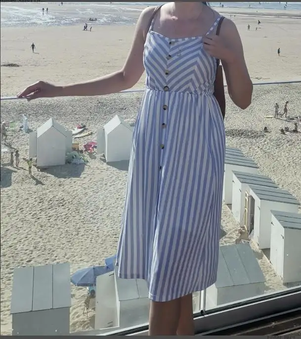 Summer Dress Women Off Shoulder Strap Bohemian Sundress Female Sleeveless Pocket Red White Vintage Sexy Beach Dress Vestido 2020