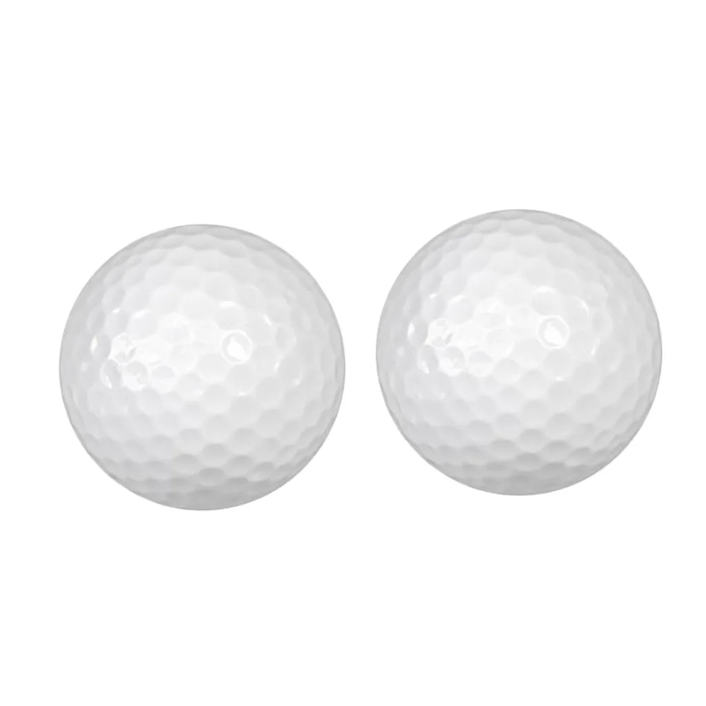 Portable 2Pcs Rubber Golf Balls Indoor Outdoor Practice Training Aids Sports