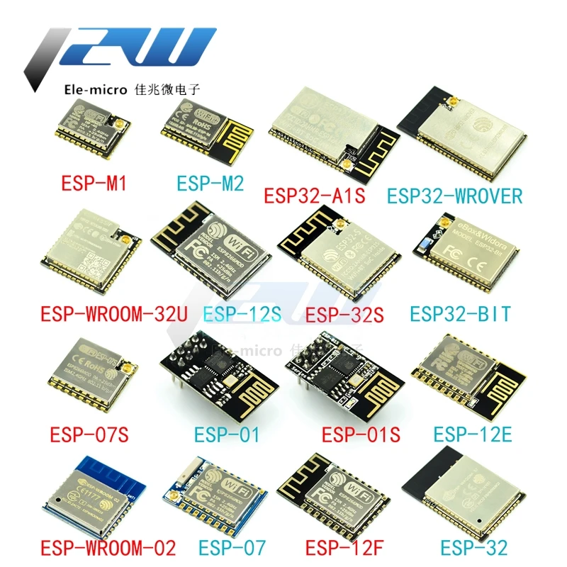 ESP 01 ESP32 WROVER Bit WROOM 32U Wireless WiFi + Bluetooth dual core CPU 25q16|Соединители| |