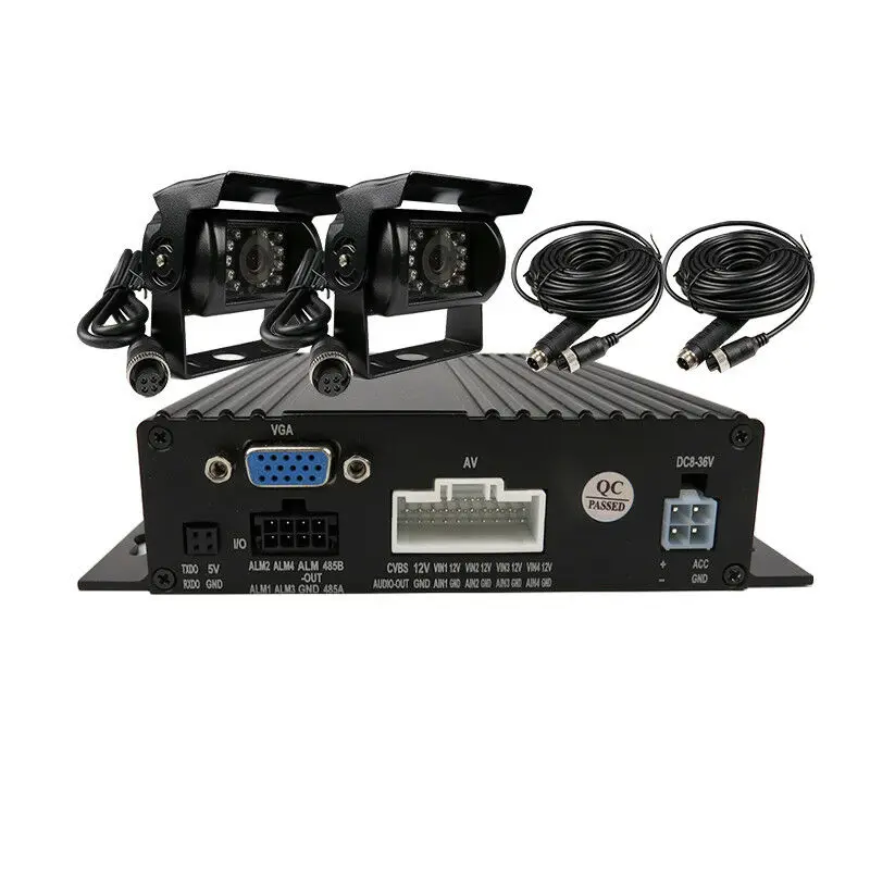 4CH 1080P AHD Запись в реальном времени SD автомобильный видеорегистратор MDVR 2 камера заднего вида ночного видения - Цвет: 720P DVR kit