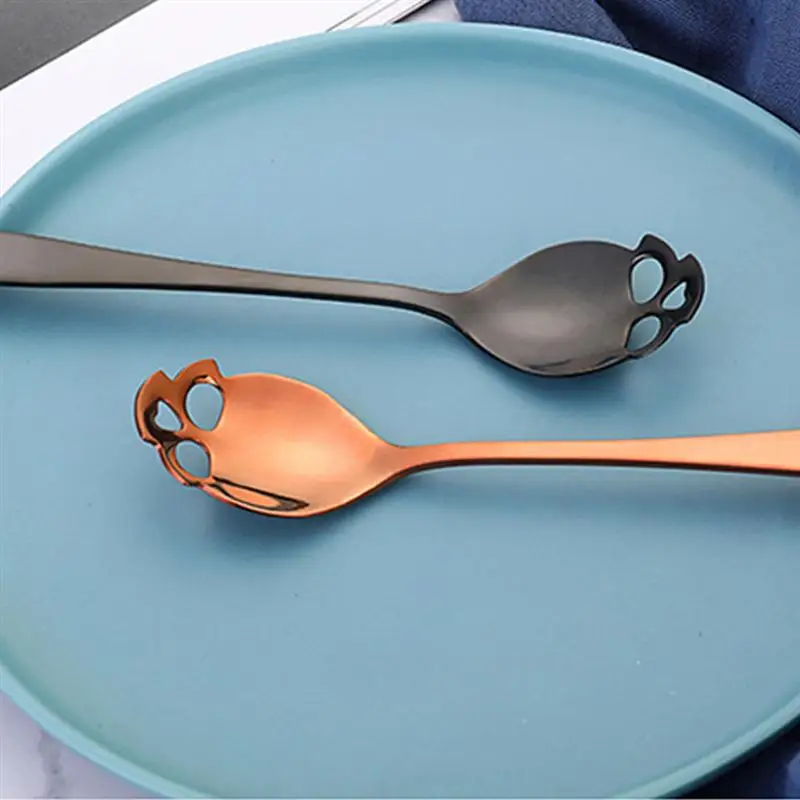 

2PCS Stainless Steel Spoon Practical Stirring Spoon Kitchen Utensil for Cake
