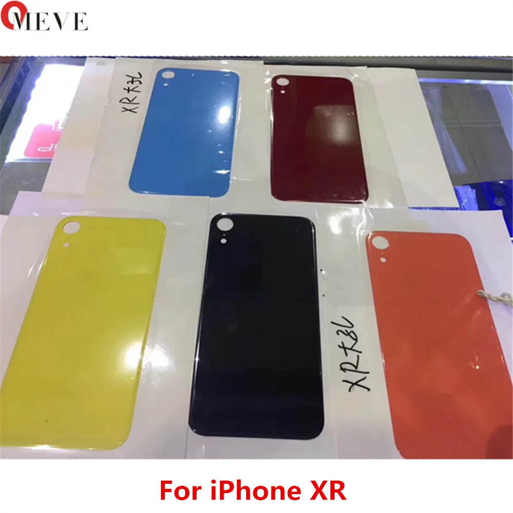 50 шт./лот Задняя крышка батареи для iphone XR Задняя Дверь Корпус чехол задняя крышка Замена с большим отверстием