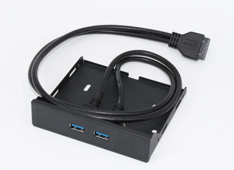 QINDIAN 20Pin 2 Порты и разъёмы USB 3,0 концентратор USB3.0 спереди Панель кабель адаптер металлическое Крепление для стационарного персонального компьютера 3,5 дюймов дисковод гибких дисков отсека для жестких дисков, Новинка