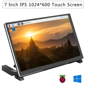 

7 Inch IPS LCD 1024x600 Capacitive Touch Screen with Holder for Raspberry Pi 4 Model B/3B+/Jetson Nano/PC/Laptop for Xbox360