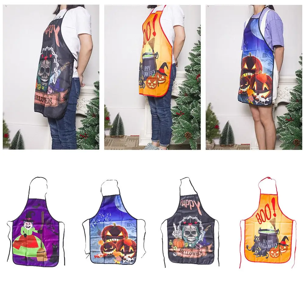 Halloween Apron Halloween Party Apron Decorations Cooking Baking Gardening Apparel Halloween Apron