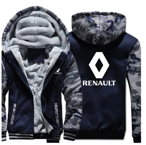 Новое поступление, зимняя толстовка на молнии для Renault, топы для мужчин, теплое уплотненное пальто, толстовки, куртки, 5 цветов, f - Цвет: 5