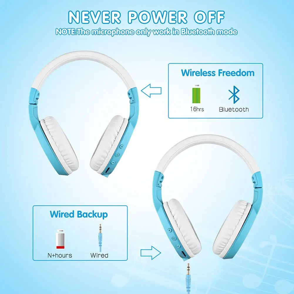 VT02 эксклюзивный Bluetooth гарнитура обучающая музыка Высококачественная гарнитура Детские беспроводные мультипликационные наушники 85DB для детей