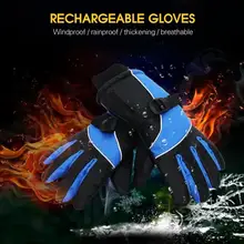 Унисекс холодные теплые перчатки Зимние Верховые езды сенсорный экран Нескользящие перезаряжаемые теплые перчатки стильные и удобные