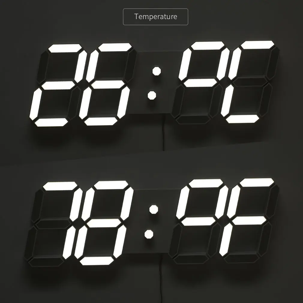 TS-11 Multifunctional Led Clock 3d Stereo Led Electronic Clock Home Fashion Wall Clock Creative Wall Clock