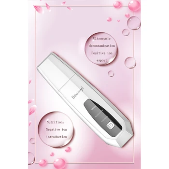 

Ultrasonic Skin Scrubber Dead Skin Blackhead Remover Pore Cleansing EMS Ultrasonic Ion Decontamination Massage Firming Tool