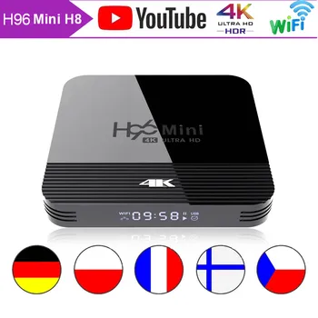 

Tv Box Android Quad Core 4K Smart TV Box Android9.0 Rockchip RK3228A Support 2.4G/5G WIFI Bluetooth LED Display H96 MINI H8