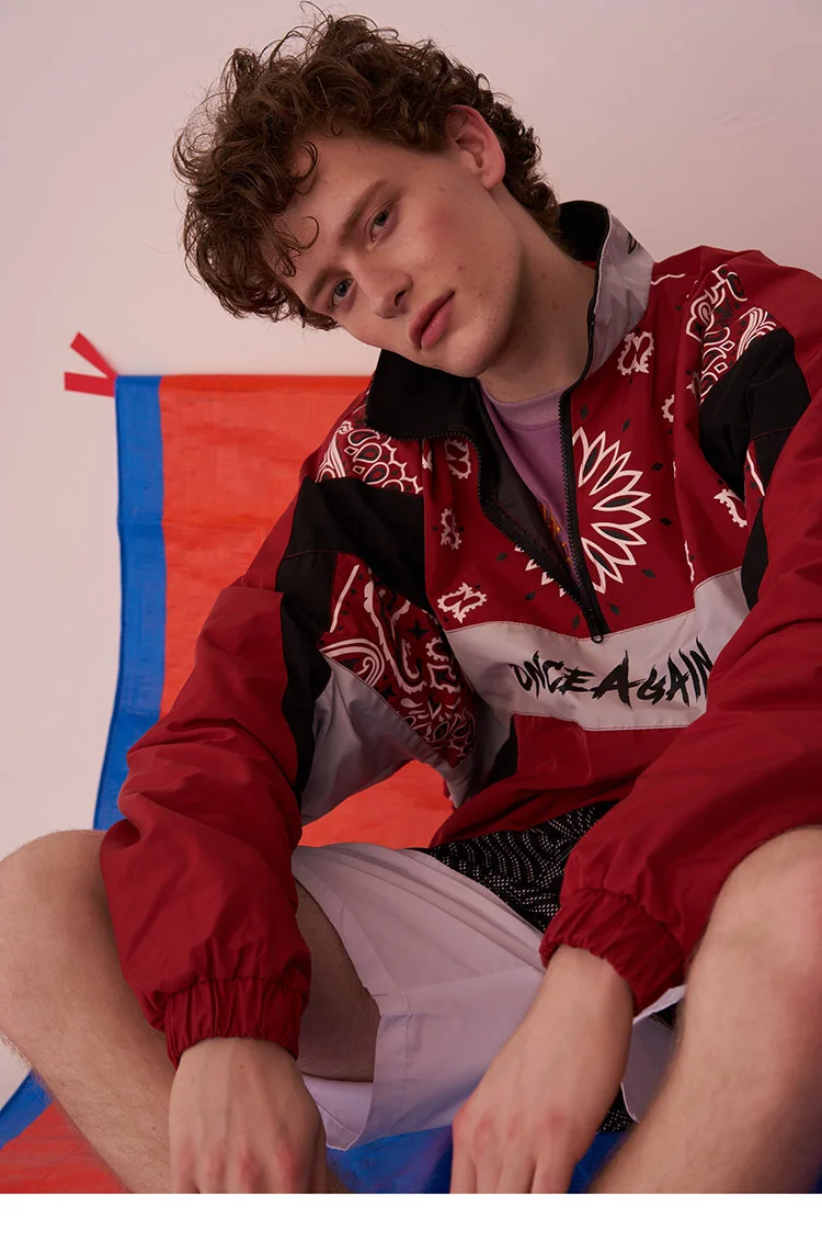 Винтажный пуловер Харадзюку, куртки в стиле хип-хоп с цветочным принтом, осень, ветровка на молнии, куртка в стиле пэчворк, уличная одежда с объемными цветами