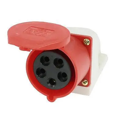 

IP67 Splash Proof 4P+E IEC309-2 Panel Mounting Socket AC 380-415V 32A