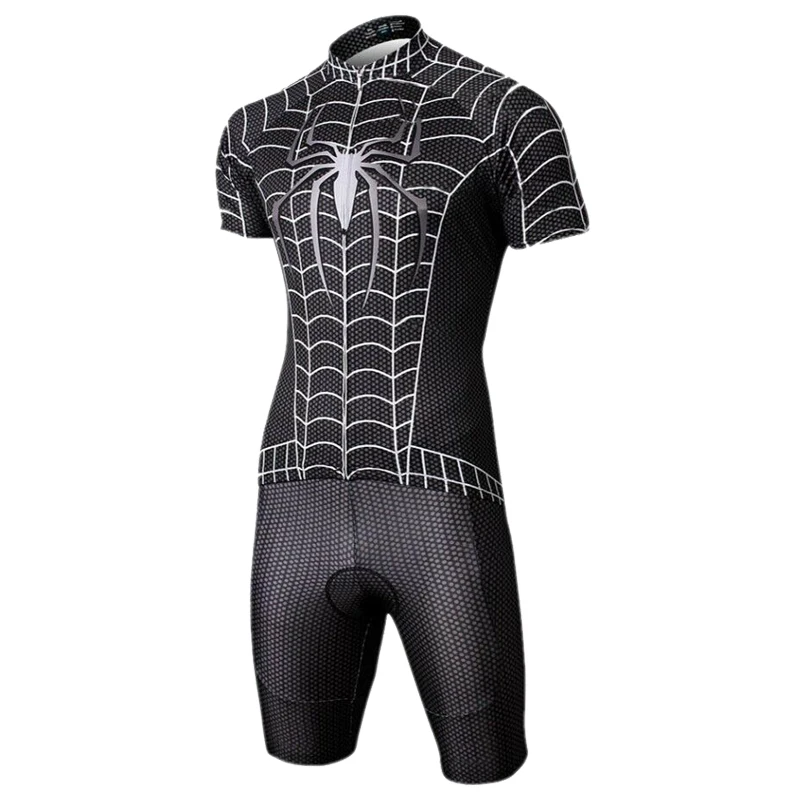 Герои Marvel Человек-паук Велоспорт Джерси Набор 9D набор велошорт Ropa Ciclismo мужские летние быстросохнущие Pro костюм для велосипеда