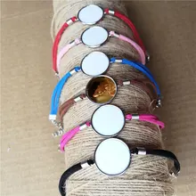 Сублимационные пустые браслеты для женщин, модные, с горячей печатью, веревочный браслет, diy расходные материалы, 6 цветов, 20 шт./лот