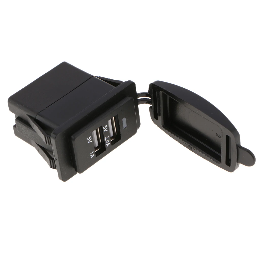 MagiDeal 12V автомобильный морской лодка светодиодный вольтметр двойной USB зарядное устройство кулисный переключатель