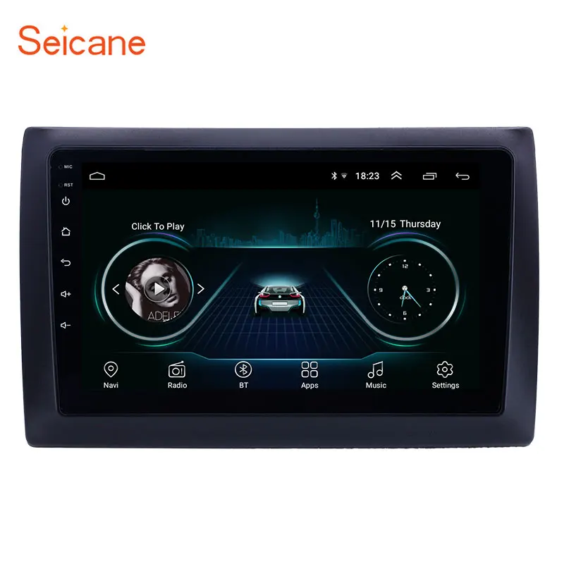 Seicane Android 8.1 9 pollici 2din HD Touchscreen GPS audio Stereo per il 2010 Fiat Stilo car multi