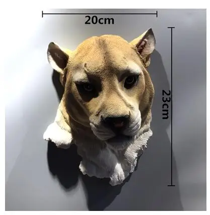 3D животное Настенный декор смола лев леопард медведь головная Фигурка декоративная стена Хэллоуин вечерние домашние декоративные статуэтки - Цвет: Leopard