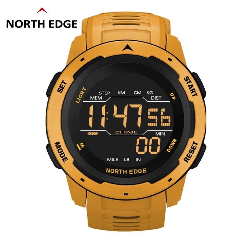 Часы NORTH EDGE мужские/женские спортивные с двойным шагомером и обратным отсчетом |