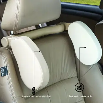 

Car Seat Pillow Special Leather For Car Headrest Adjustable Headrest Memory Foam Pillow Soft Neck Support Headrest Travel