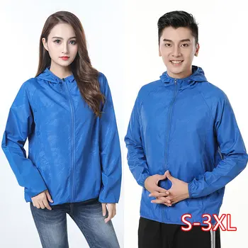 

2020 New Summer Women Men's Rain Jackets Coats Fashion Ladies Long Sleeve Windproof Rain Coats Plus size