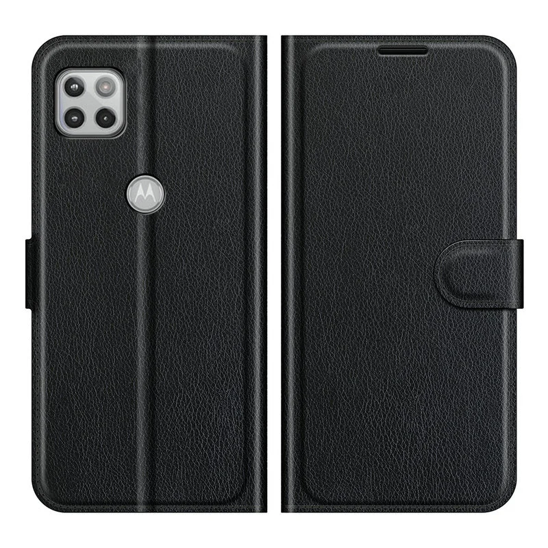 para Motorola um 5g Ace Moto Carteira Case do Telefone Flip Capa de Couro Etui Fundas