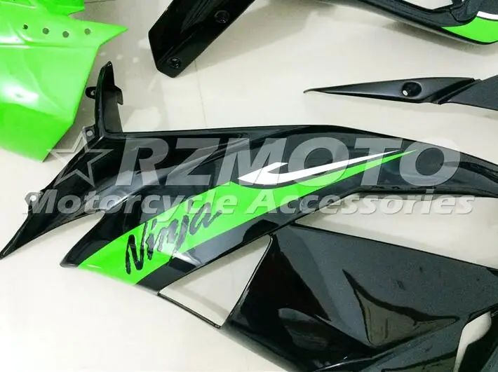 Литьевая Форма ABS обтекатель комплект подходит для Kawasaki ZX6R 2009 2010 2011 2012 Обтекатели ZX-6R 09 10 11 12 ниндзя 636 Зеленый Черный FR