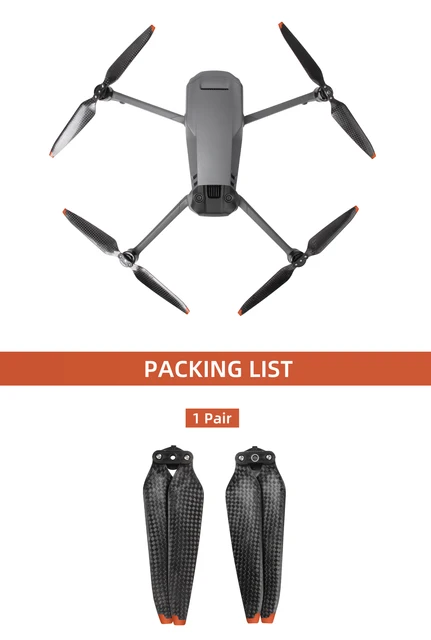 Hélice De Carbono Para DJI Mavic Pro - Juego Completo De 2 Y 3 Alas Avanzadas