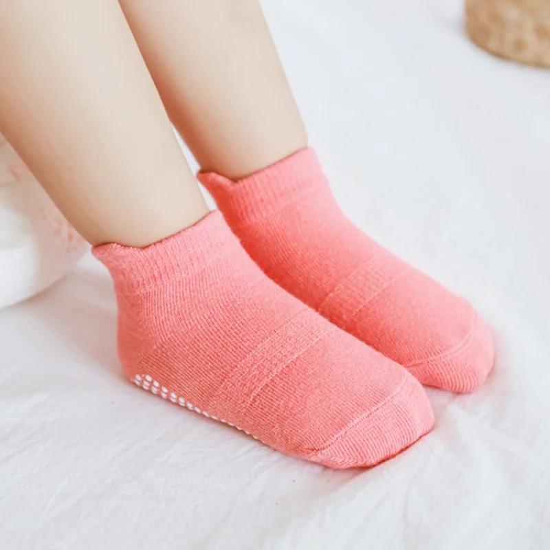 

6 Pairs/lot Non Slip Baby Floor Socks Baby Floor Socks Toddler Girls Boys Ankle Socks Non Slip Anti Skid Socks For Kid